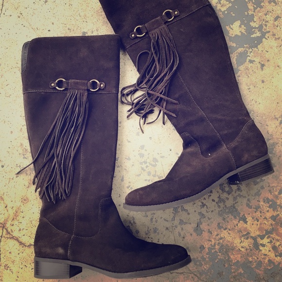 Inc. International Concepts Brown Tall Fringe Boot - Picture 1 of 6